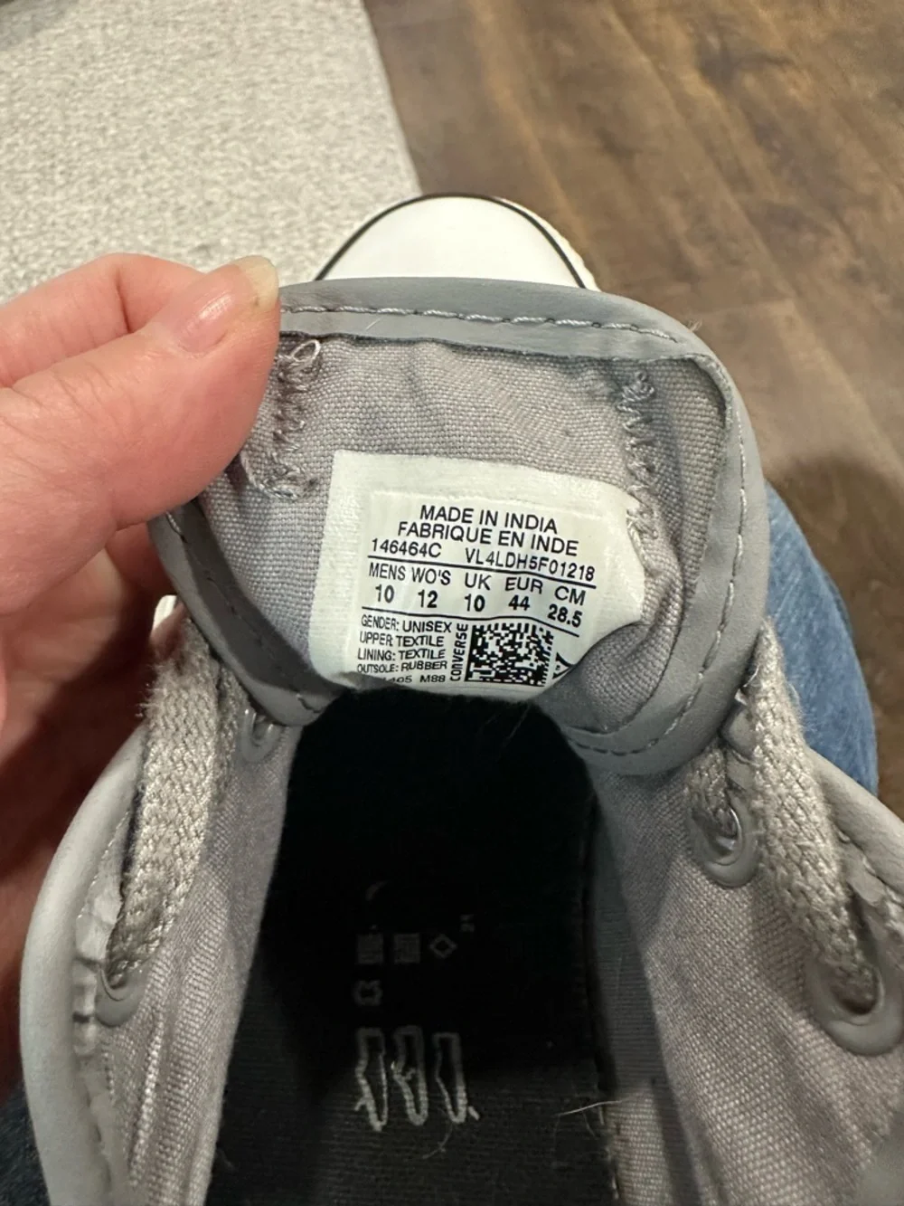 Converse Gray Low-Top Canvas Sneakers - Picture 2 of 7
